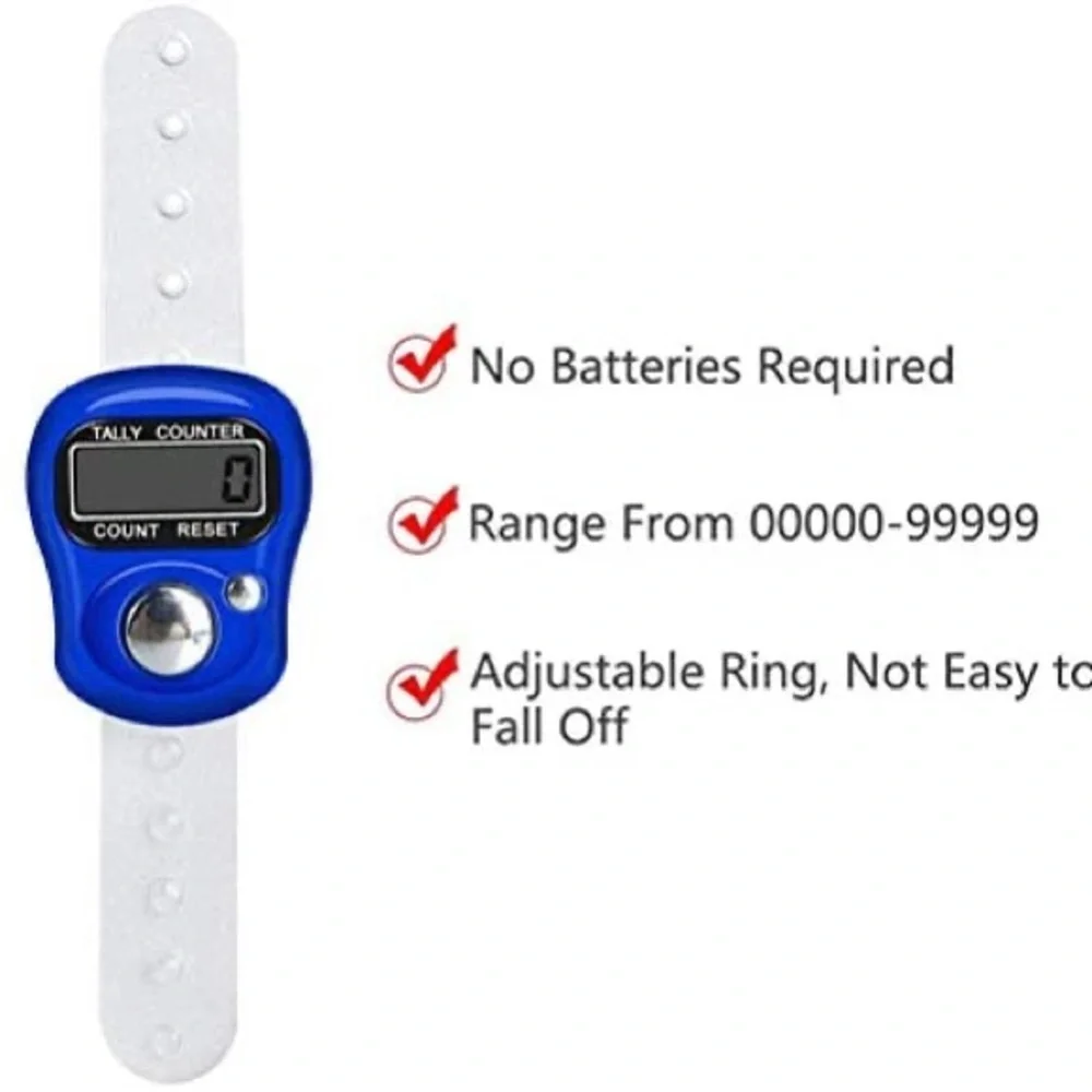 Electronic Finger Counter(3 Pack)5 Digit LCD Digital Display Tally Counter.